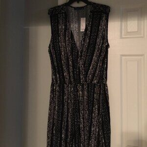 Apt. 9 Waterfall Black & White Romper Size XL
